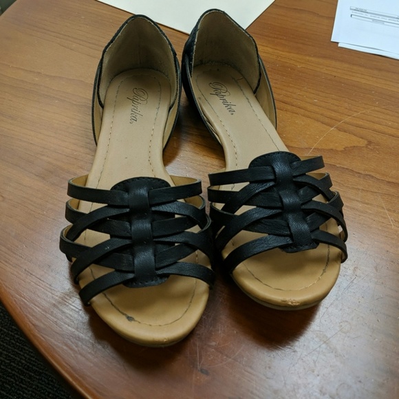 Woven pattern flat sandals - Picture 2 of 6